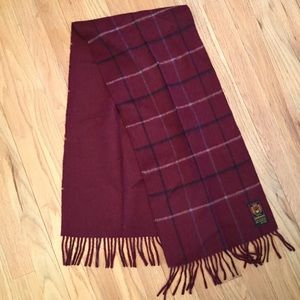 100% lambswool reversible scarf with fringe
